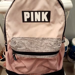Pink muti compartment backpack